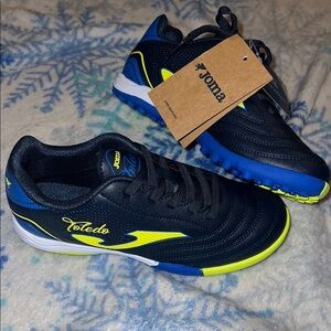 Toledo Joma Kids indoor Soccer Shoes - Blue and Yellow